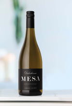 Load image into Gallery viewer, Bottle of Dalwhinnie Mesa Chardonnay on a bench
