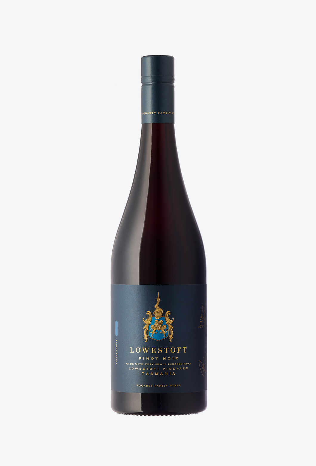 Bottle of Lowestoft La Maison Tasmanian Pinot Noir wine